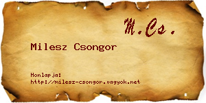 Milesz Csongor névjegykártya