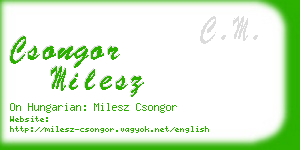 csongor milesz business card